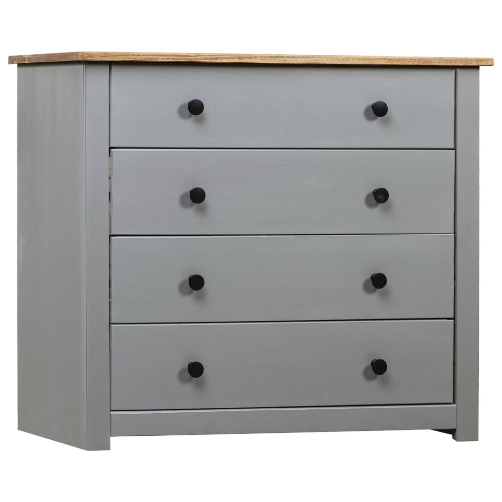 vidaXL Страничен шкаф сив 80x40x73 см бор Panama Range