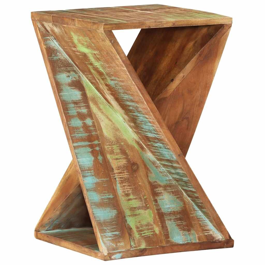 vidaXL Странична маса 35x35x55 cм регенерирано дърво масив