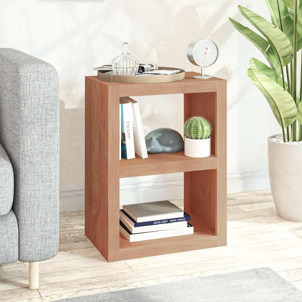 vidaXL Странична маса 45x30x60 см тиково дърво масив