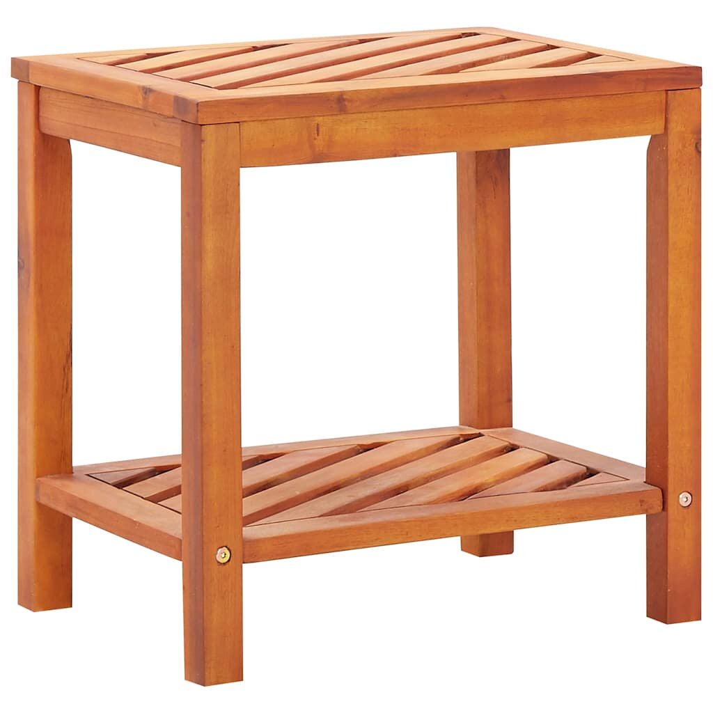vidaXL Странична маса акациево дърво масив 45x33x45 см