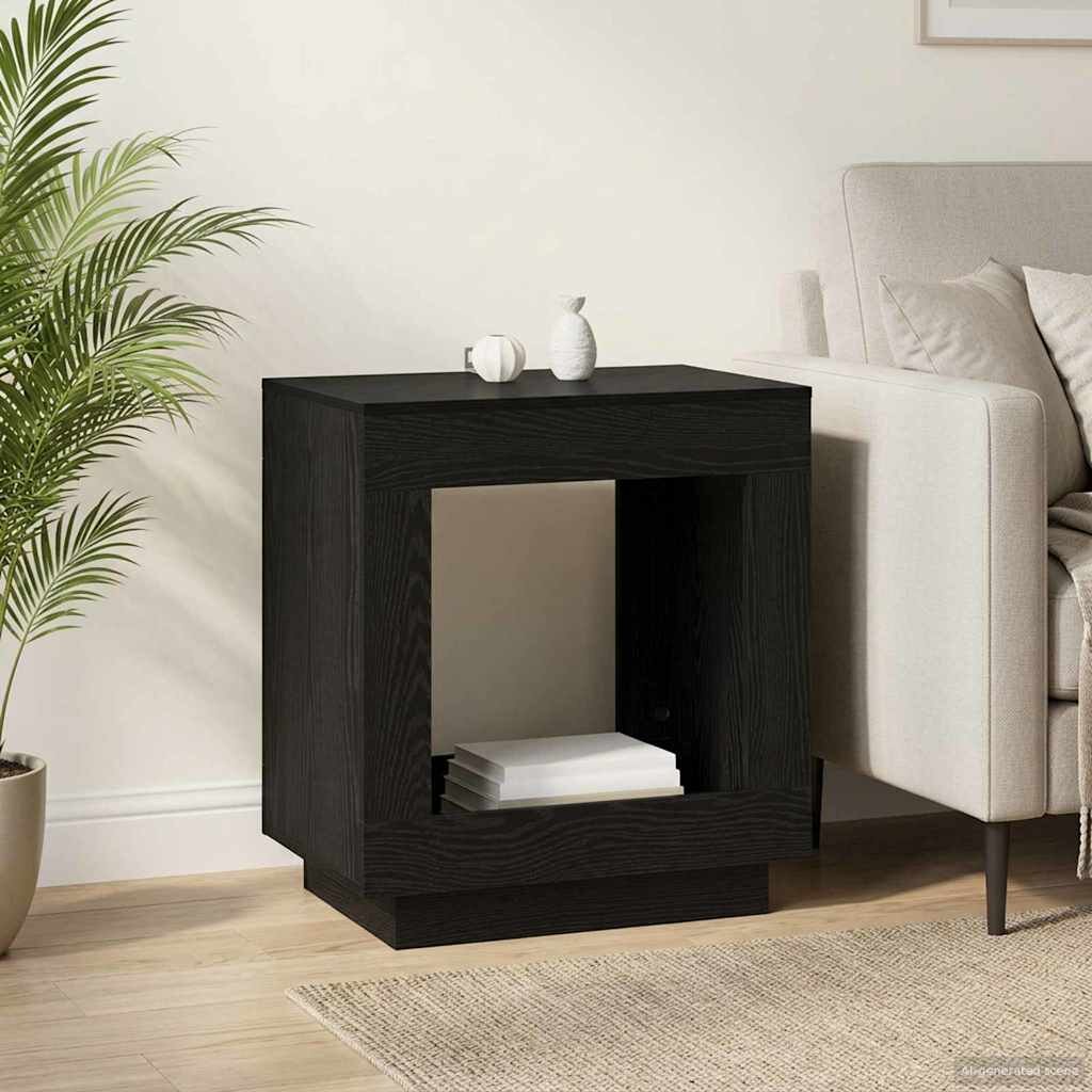vidaXL Странична маса Черен дъб 60 x 40 x 65 см Инженерна дървесина