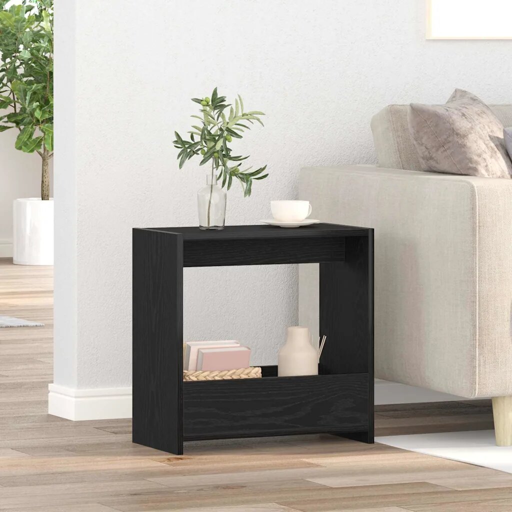 vidaXL Странична маса Черния дъб 50 x 26 x 50 см Инженерна дървесина