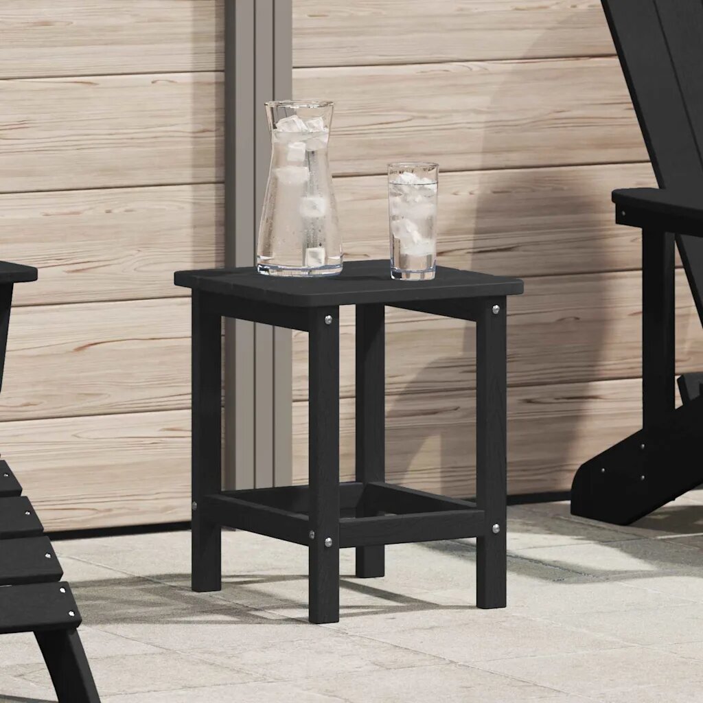 vidaXL Странична маса Черно 38 x 38 x 46 см Полиетилен