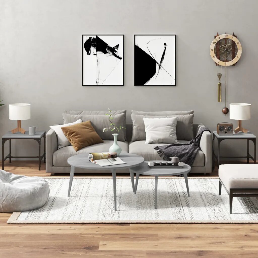vidaXL Странична маса cив сонома 40x40x35 см инженерно дърво