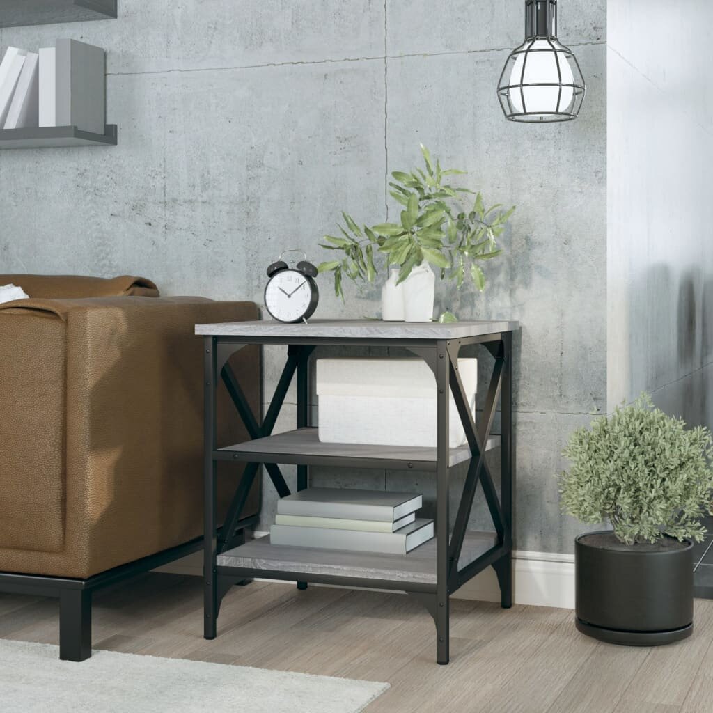 vidaXL Странична маса cив сонома 40x42x50 см инженерно дърво