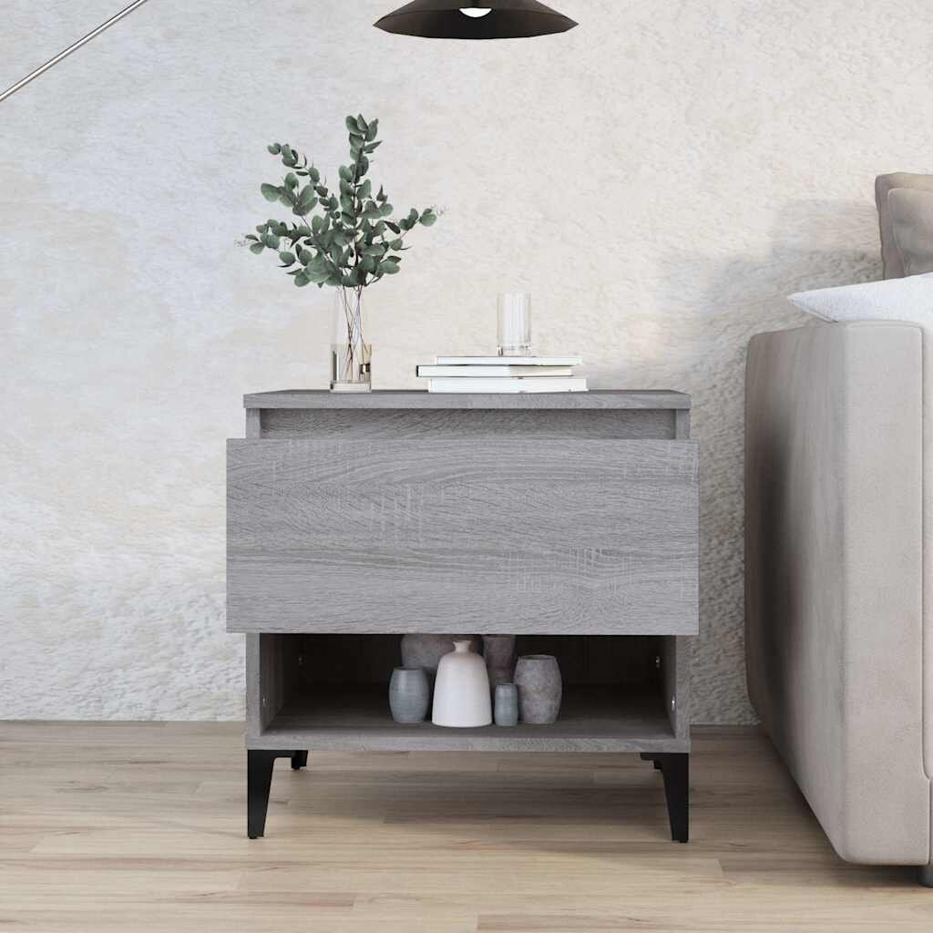 vidaXL Странична маса cив сонома 50x46x50 см инженерно дърво