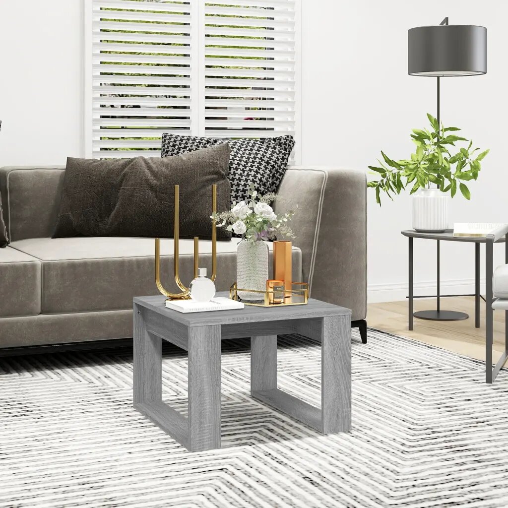 vidaXL Странична маса cив сонома 50x50x35 см инженерно дърво