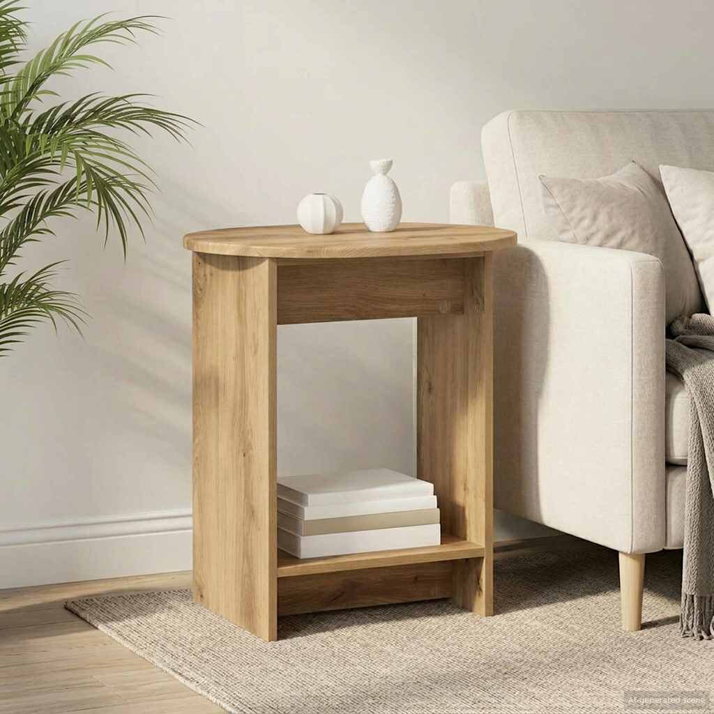 vidaXL Странична маса Дъб артизан 50 x 395 x 55 см