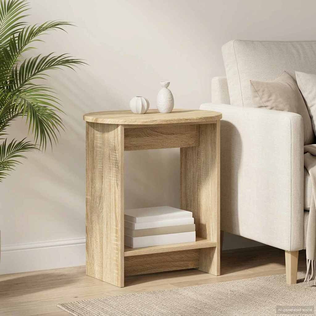 vidaXL Странична маса Дъб сонома 50 x 395 x 55 см Инженерна дървесина