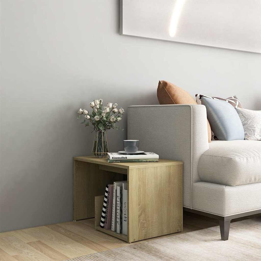 vidaXL Странична маса дъб сонома 59x36x38 см инженерно дърво