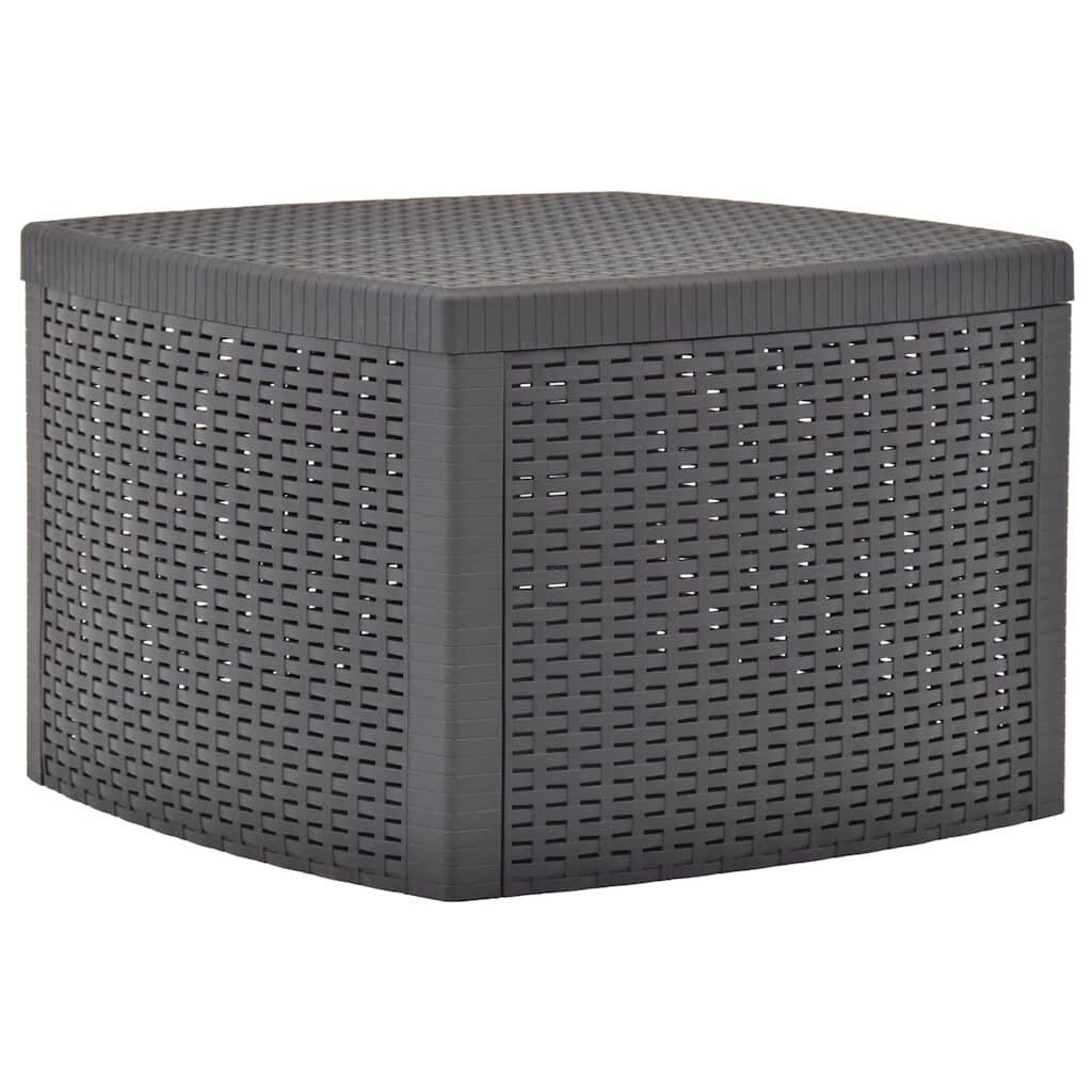 vidaXL Странична маса мока 54x54x365 см пластмаса