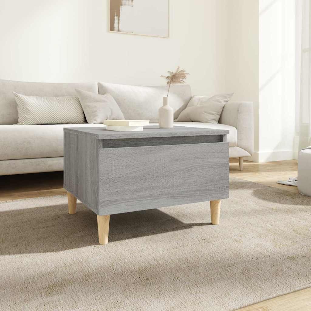 vidaXL Странична маса сив сонома 50x46x35 см инженерно дърво