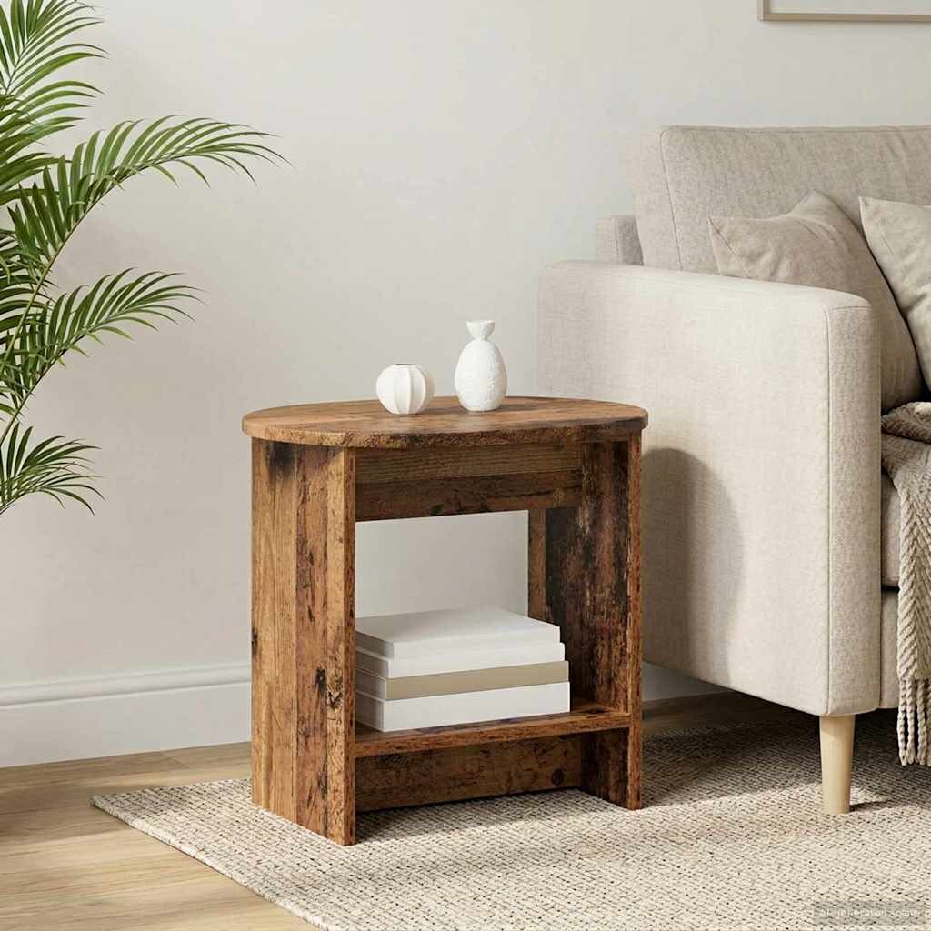 vidaXL Странична маса Старо дърво 50 x 395 x 55 см