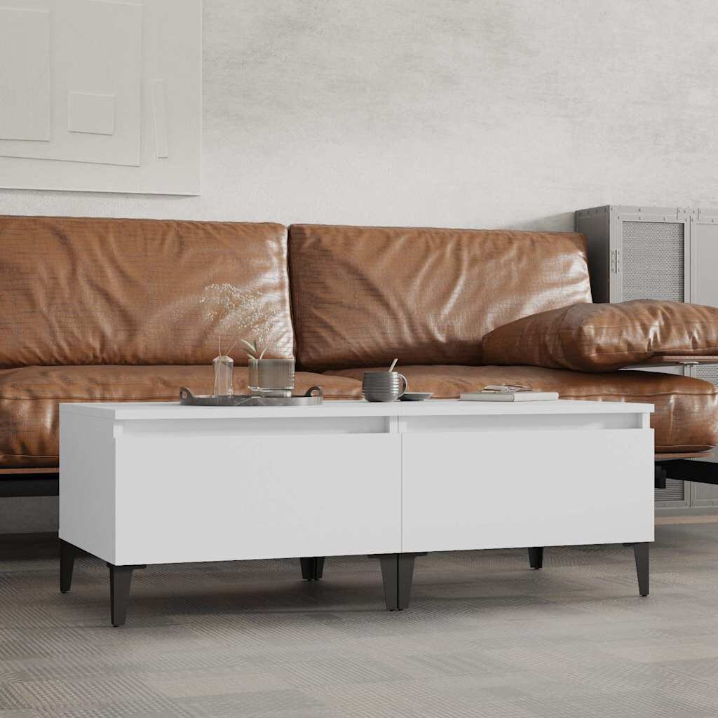 vidaXL Странични маси 2 бр бели 50x46x35 см инженерно дърво