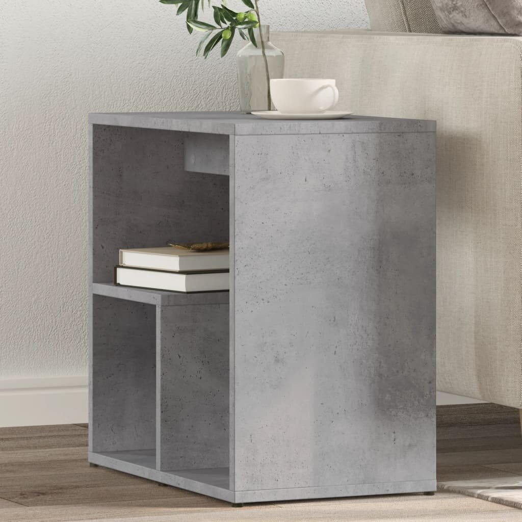 vidaXL Странични маси 2 бр бетонно сиво 50x30x50 см инженерно дърво