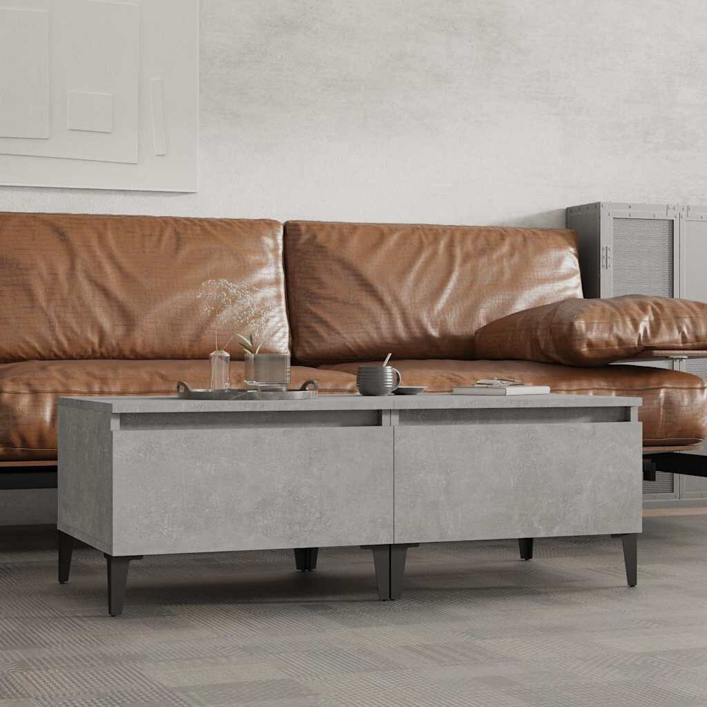 vidaXL Странични маси 2 бр бетонно сиво 50x46x35см инженерно дърво