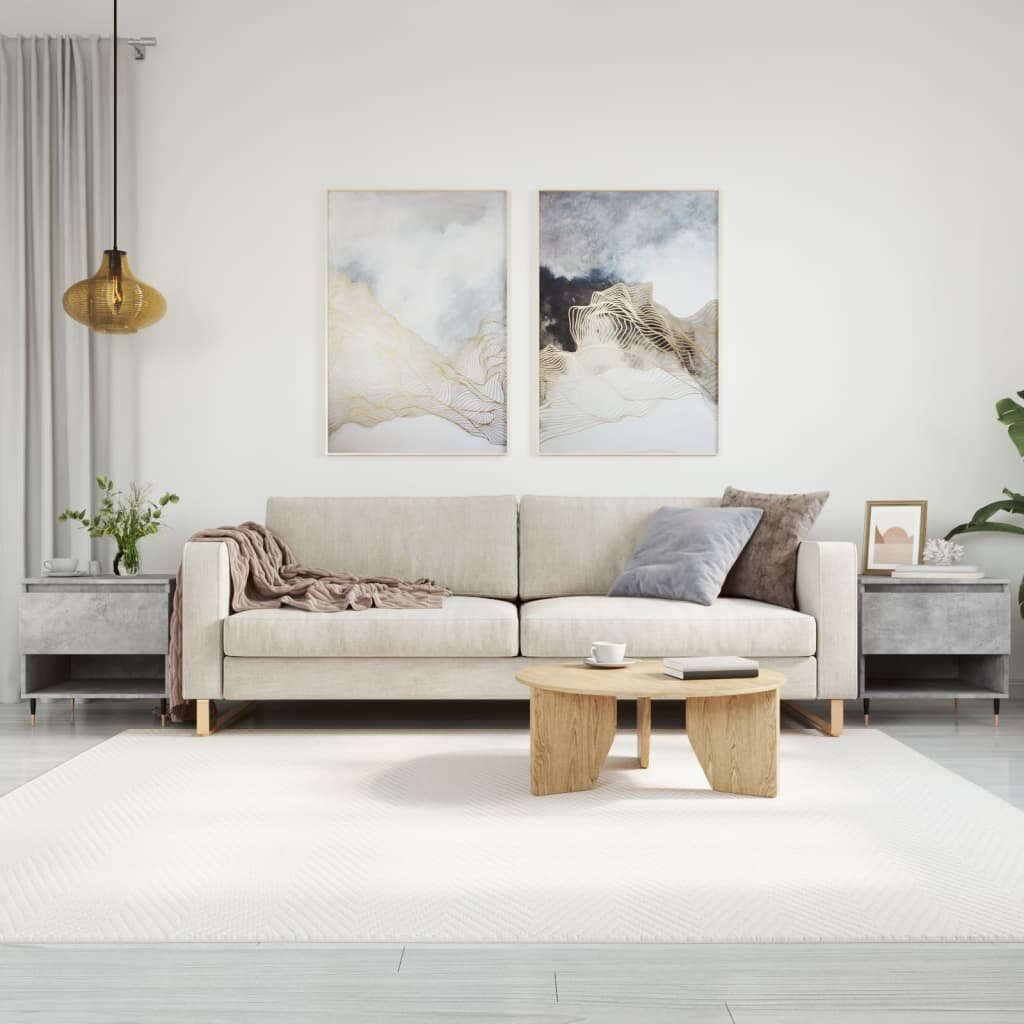 vidaXL Странични маси 2 бр бетонно сиво 50x46x50 инженерно дърво