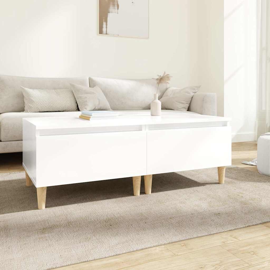 vidaXL Странични маси 2 бр бял гланц 50x46x35 см инженерно дърво