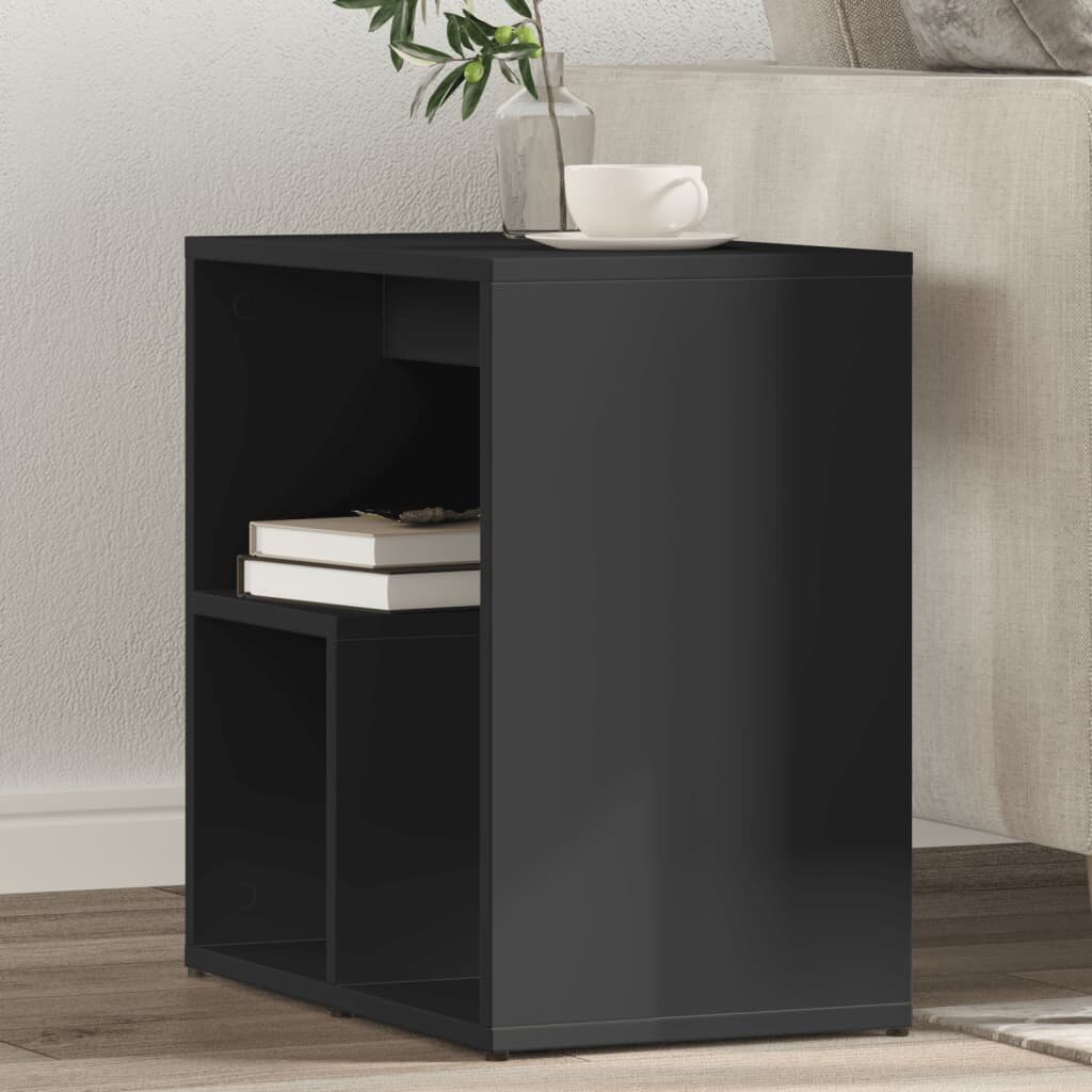 vidaXL Странични маси 2 бр черни 50x30x50 см инженерно дърво