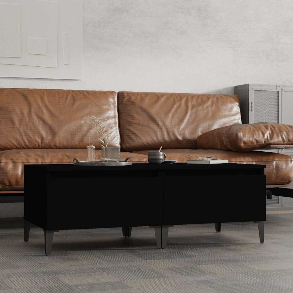 vidaXL Странични маси 2 бр черни 50x46x35 см инженерно дърво