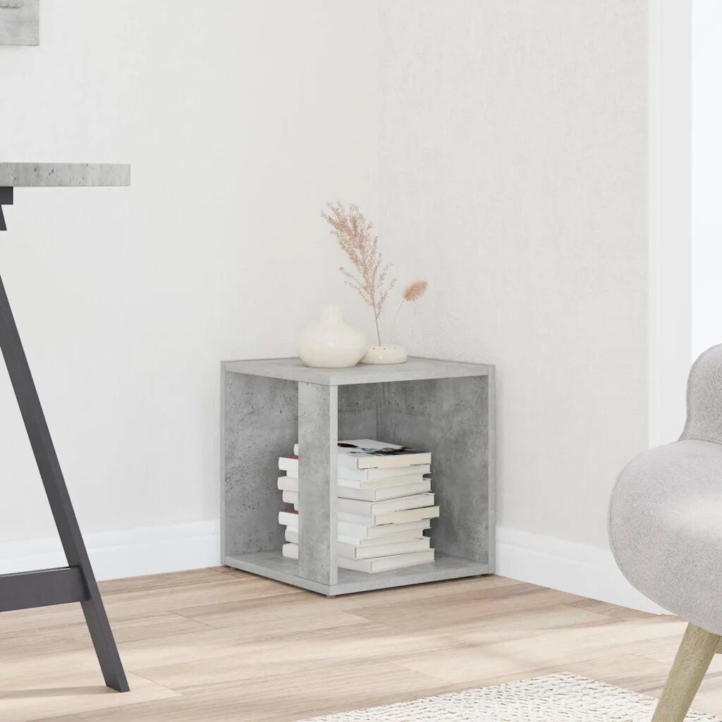 vidaXL Странични маси 33 x 33 x 34 cm Engineered Wood Бетонно сиво