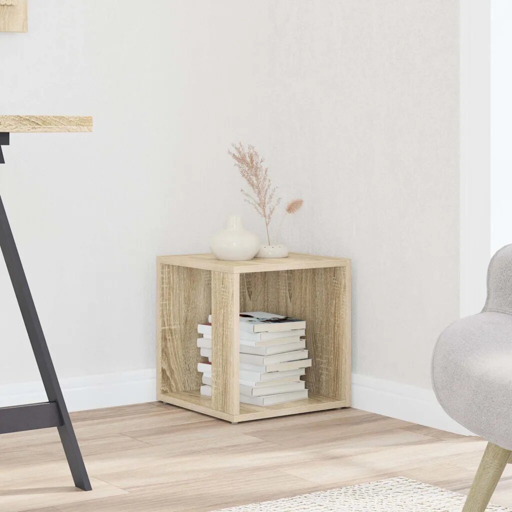 vidaXL Странични маси 33 x 33 x 34 cm Engineered wood Дъб сонома