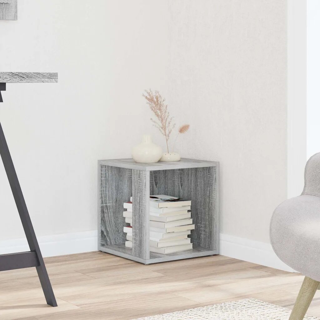 vidaXL Странични маси 33 x 33 x 34 cm Engineered Wood Сив Сонома