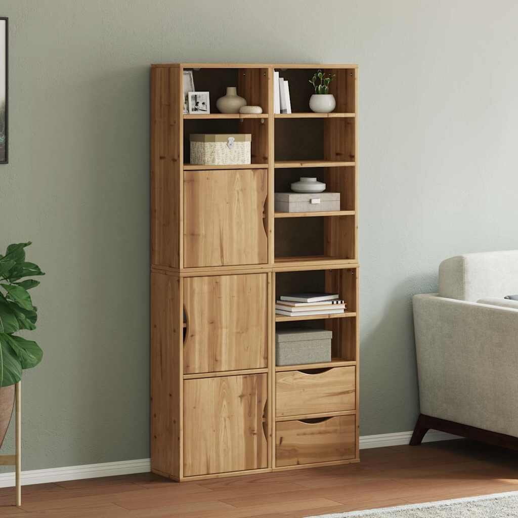 vidaXL Странични шкафове 4 бр. ODDA 40x24x79 cm борово дърво масив