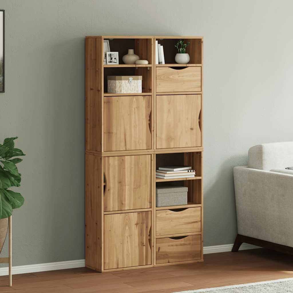 vidaXL Странични шкафове 4 бр. ODDA 40x24x79 cm борово дърво масив