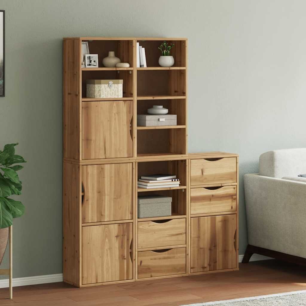 vidaXL Странични шкафове 5 бр. ODDA 40x24x79 cm борово дърво масив