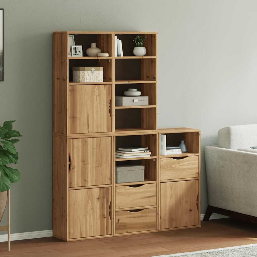 vidaXL Странични шкафове 5 бр. ODDA 40x24x79 cm борово дърво масив