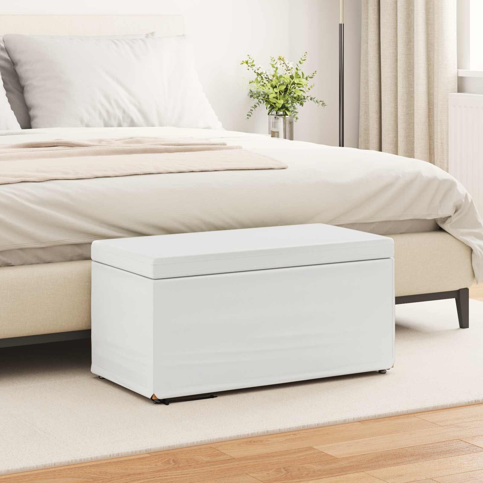vidaXL Стук Бяло 81 x 41 x 40 cm Искусствена и инженерна дървесина