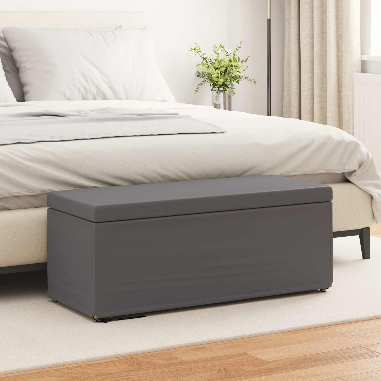 vidaXL Стук Сив 101 x 41 x 40 см Искусствена и инженерна дървесина