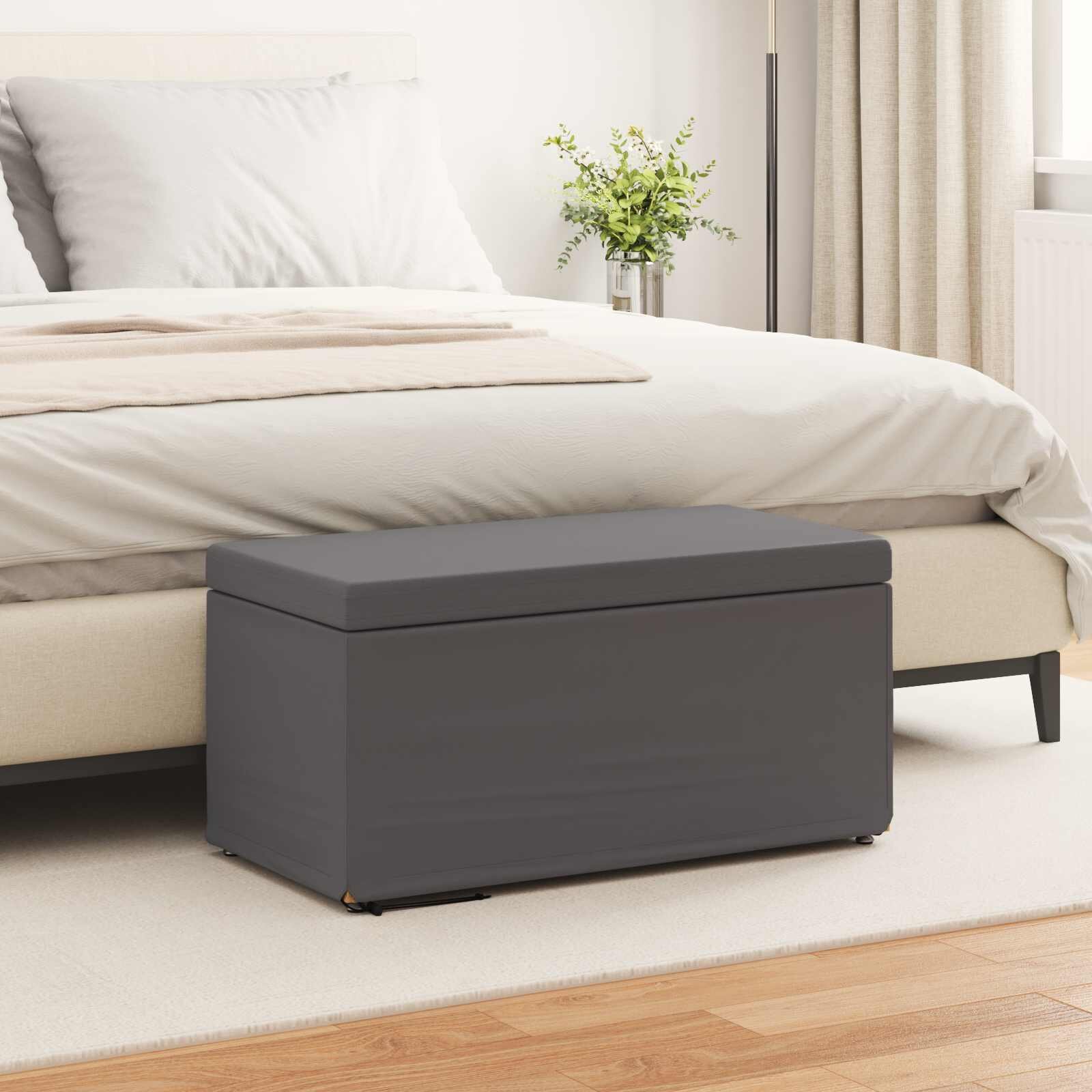 vidaXL Стук Сив 81 x 41 x 40 cm Искусствена и инженерна дървесина