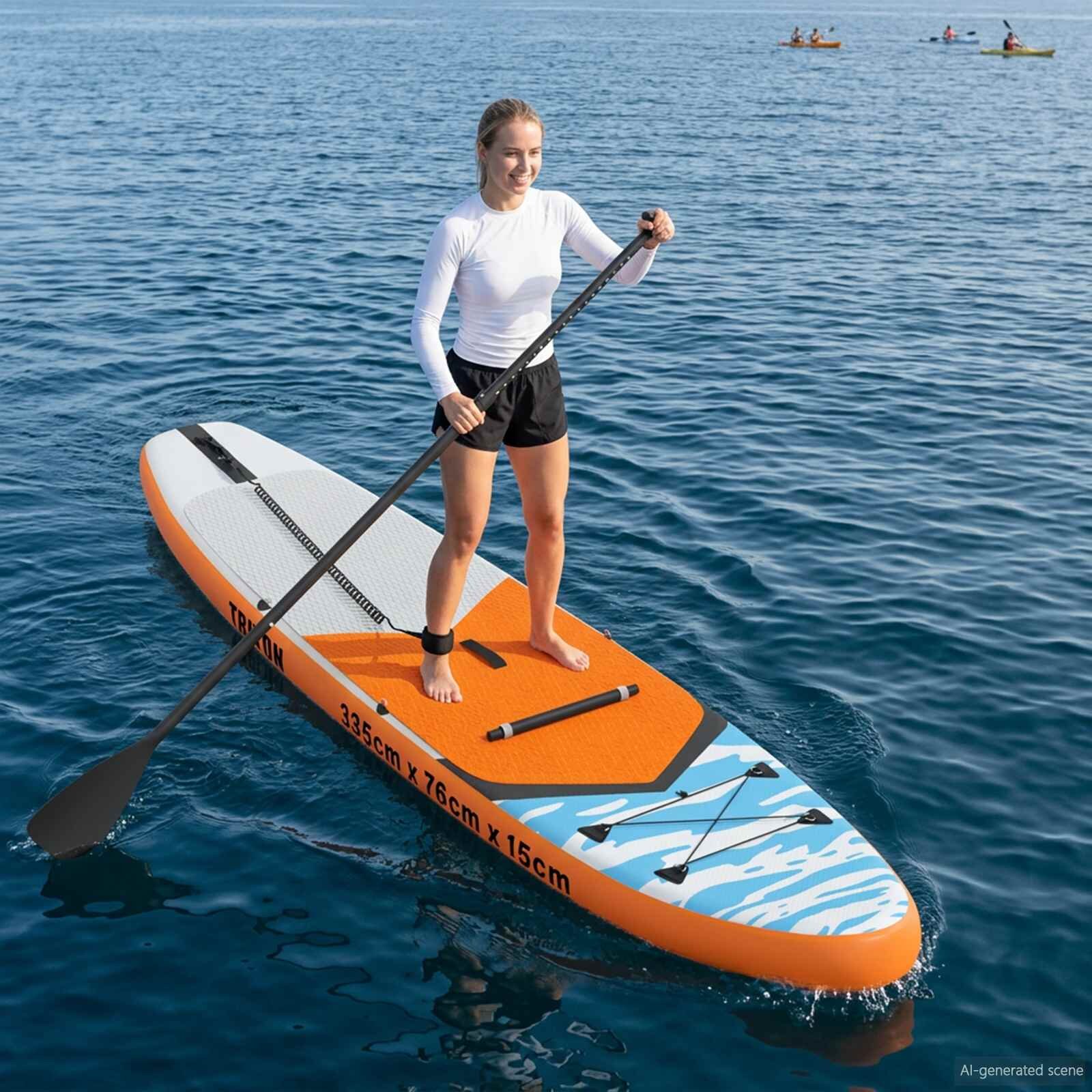 vidaXL SUP дъска със седалка 2-в-1 TRITON 335 x 76 x 15 см Синьо