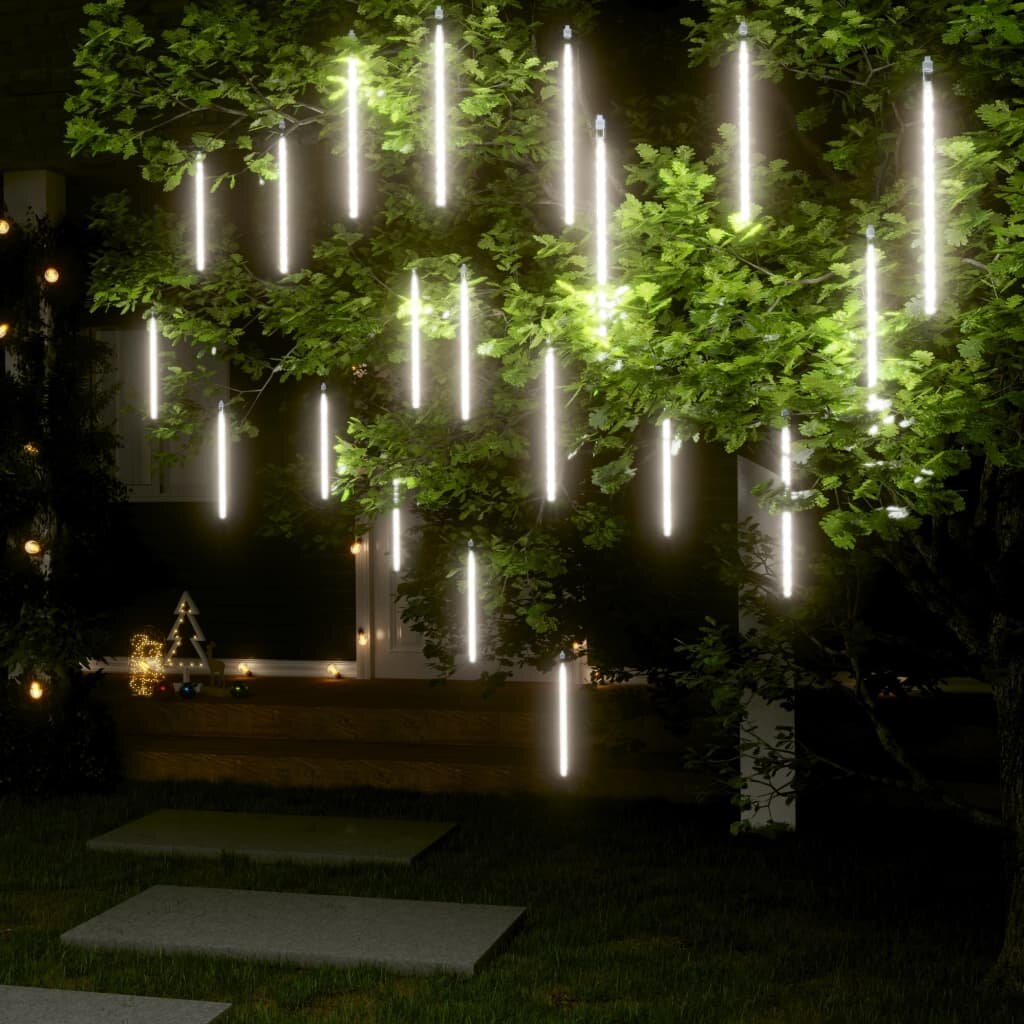 vidaXL Светещи метеори 20 бр 30 см студено бяло 480LED закрито/открито