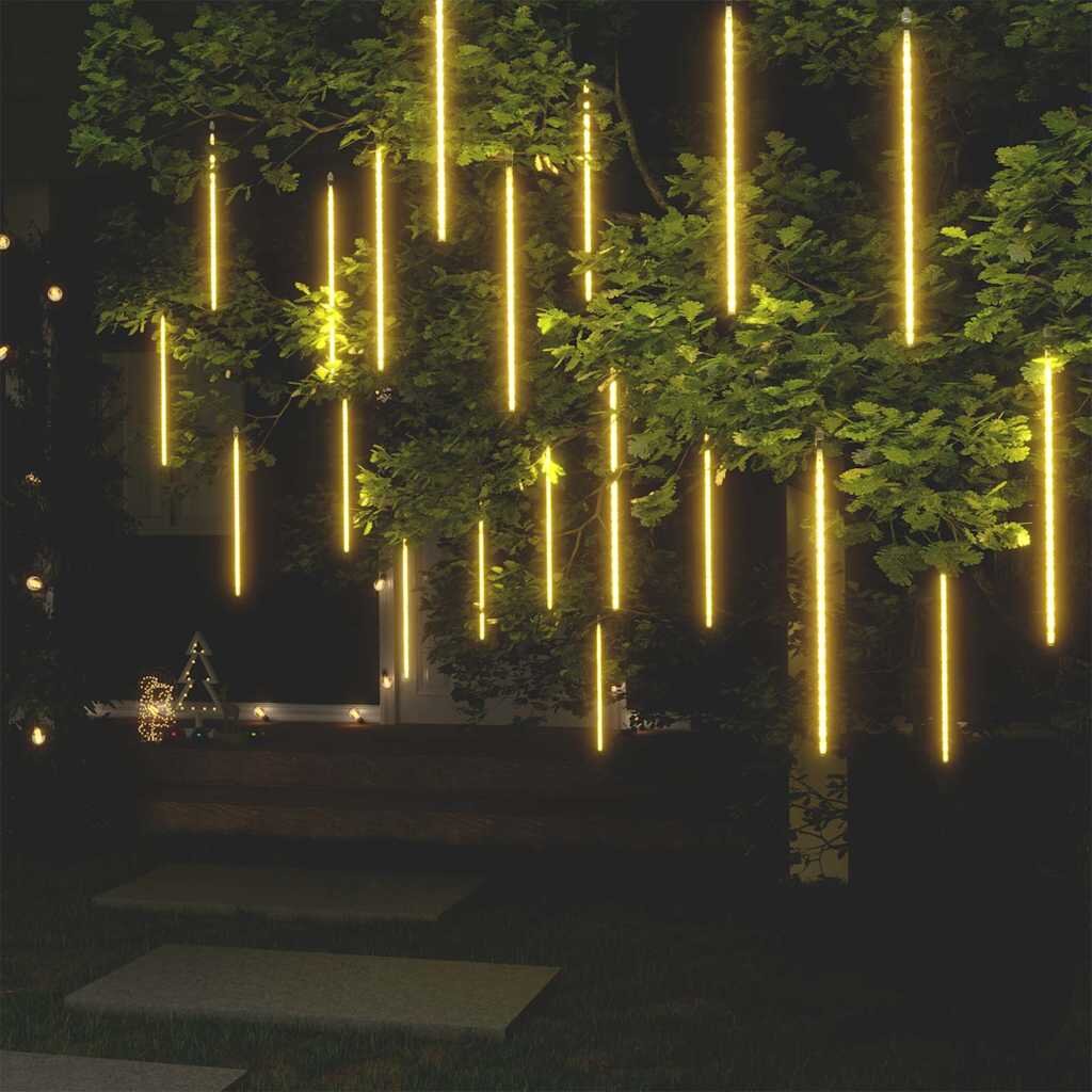 vidaXL Светещи метеори 20 бр 50 см топло бяло 720 LED закрито/открито