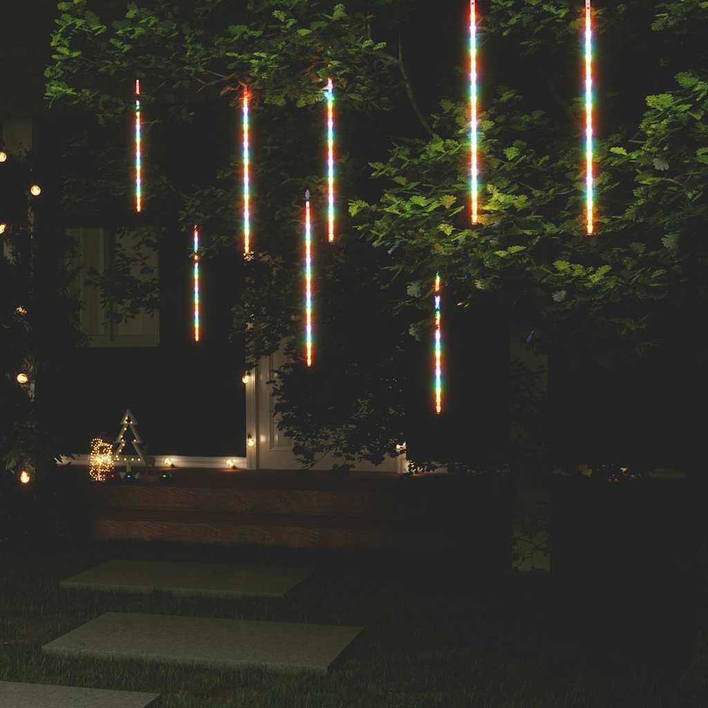 vidaXL Светещи метеори 8 бр 50 см цветни 288 LED закрито/открито
