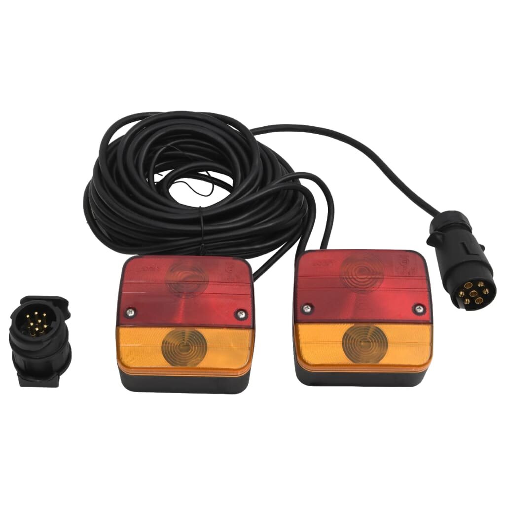 vidaXL Светлини за ремарке 2 бр червени 105x5x95 см 12V крушка