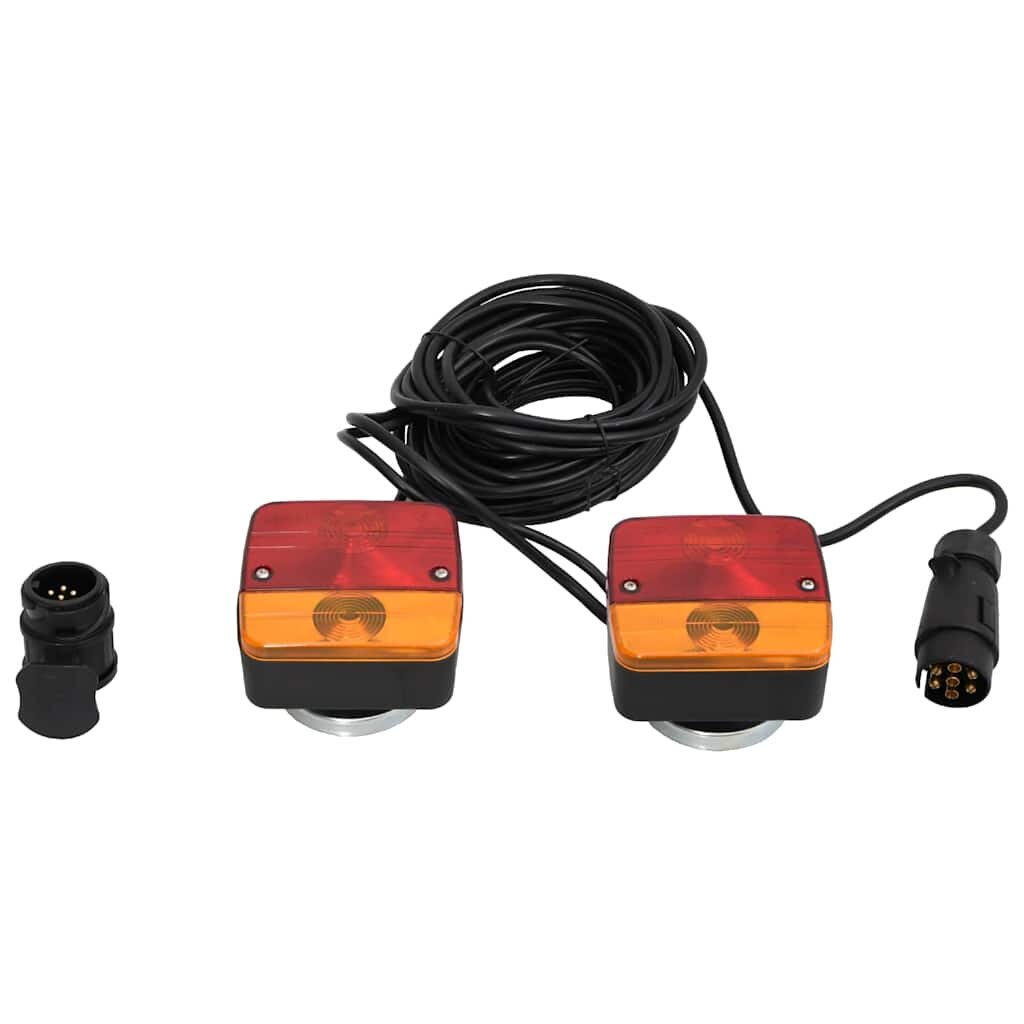 vidaXL Светлини за ремарке 2 бр червени 105x75x10 см 12V крушка