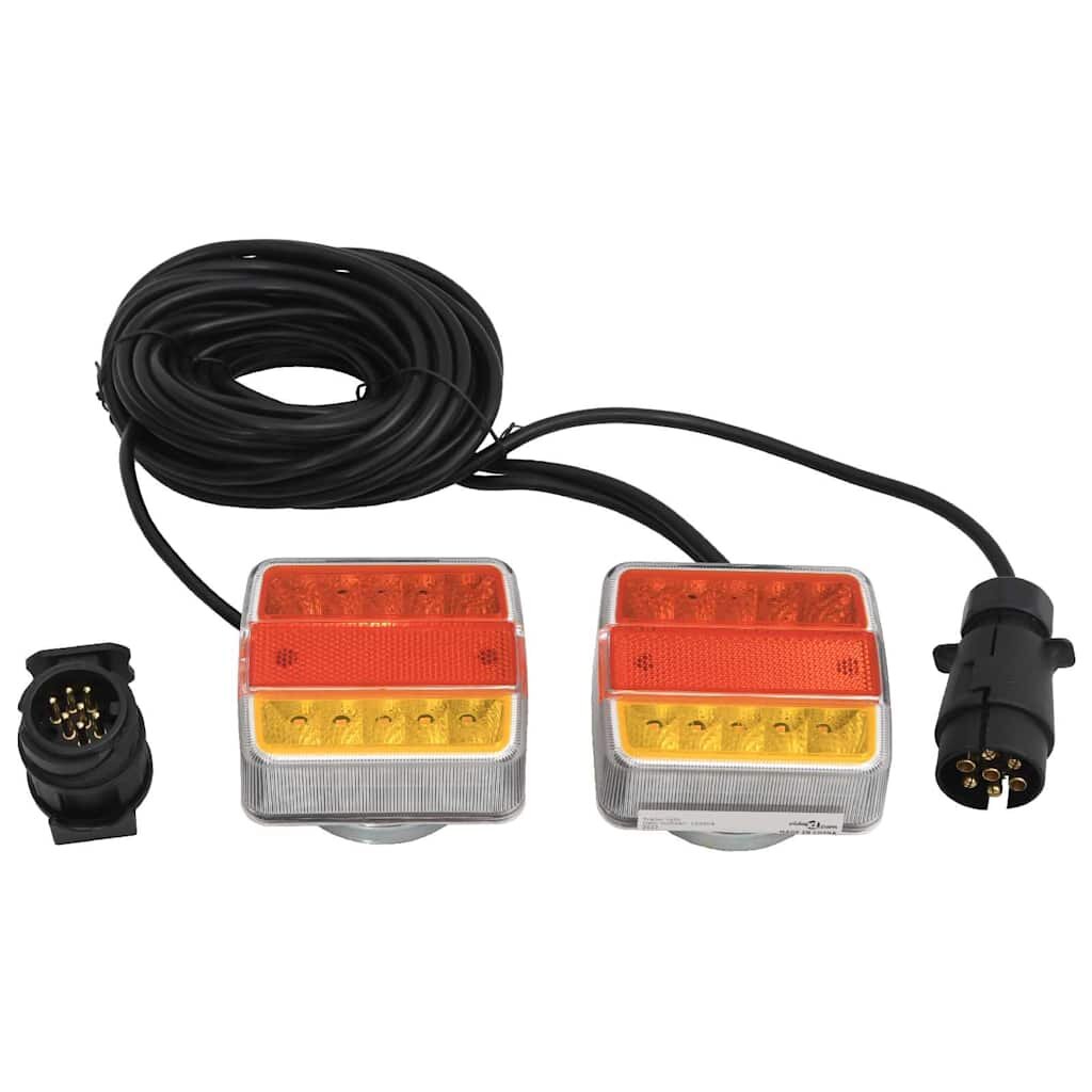 vidaXL Светлини за ремарке 2 бр червени 105x75x10 см 12V LED крушка