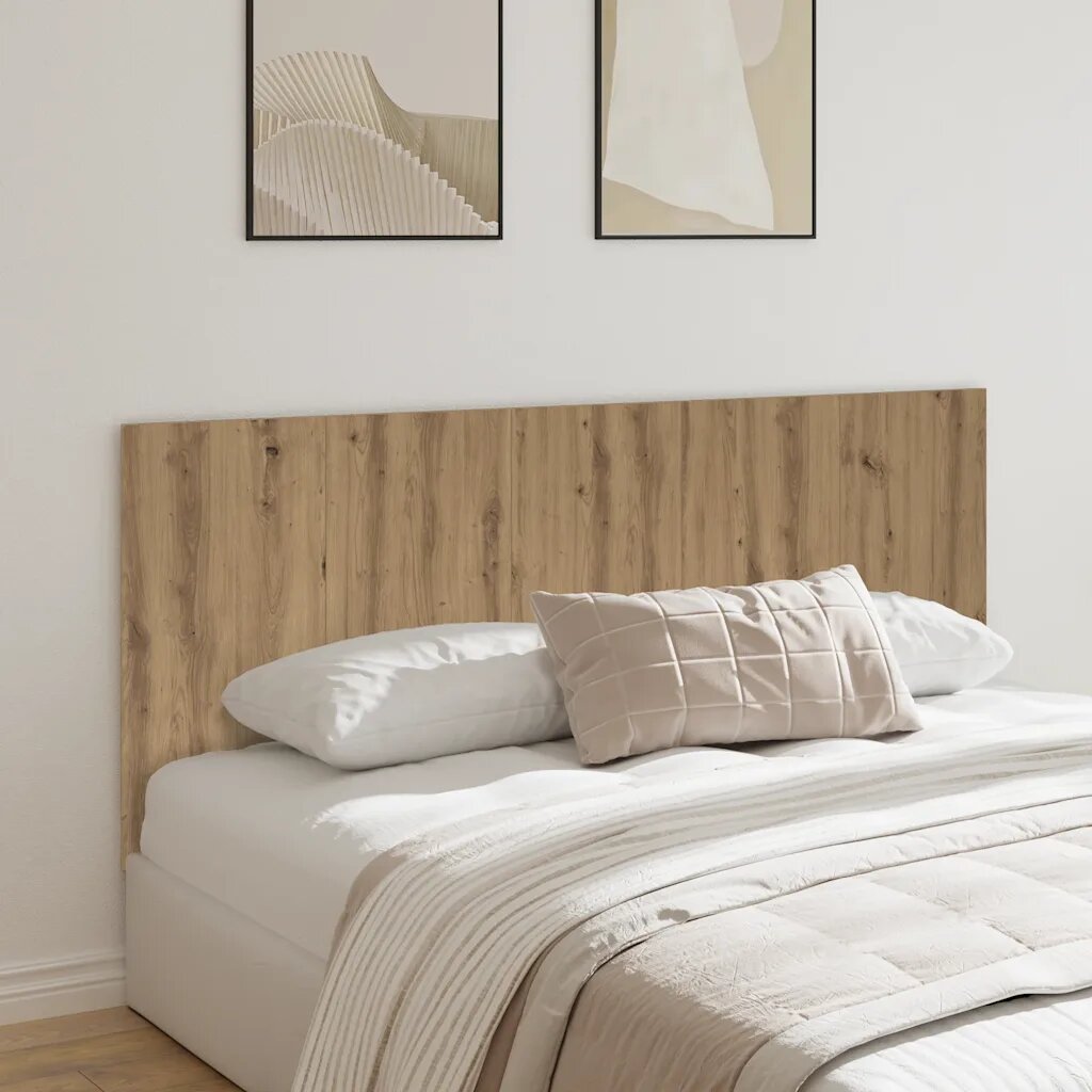 vidaXL Табла за легло Artisan Дъб 200x15x80 cm Инженерна дървесина