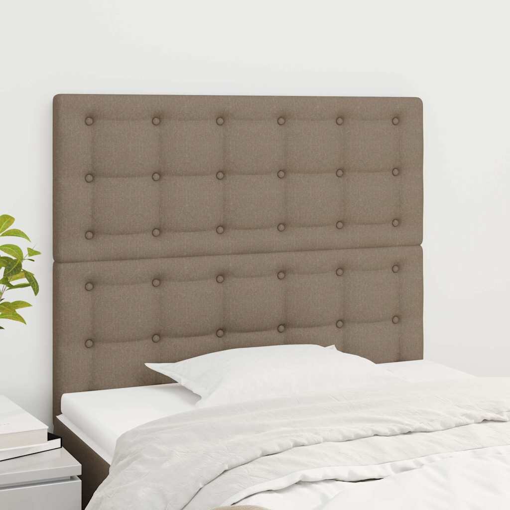 vidaXL Табла за легло бежово 100x5x118/128 см плат