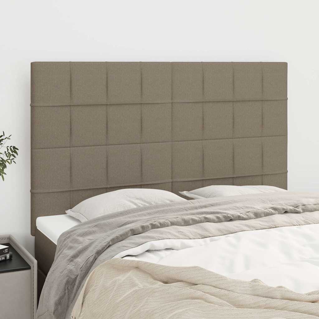 vidaXL Табла за легло бежово 144x5x118/128 см плат