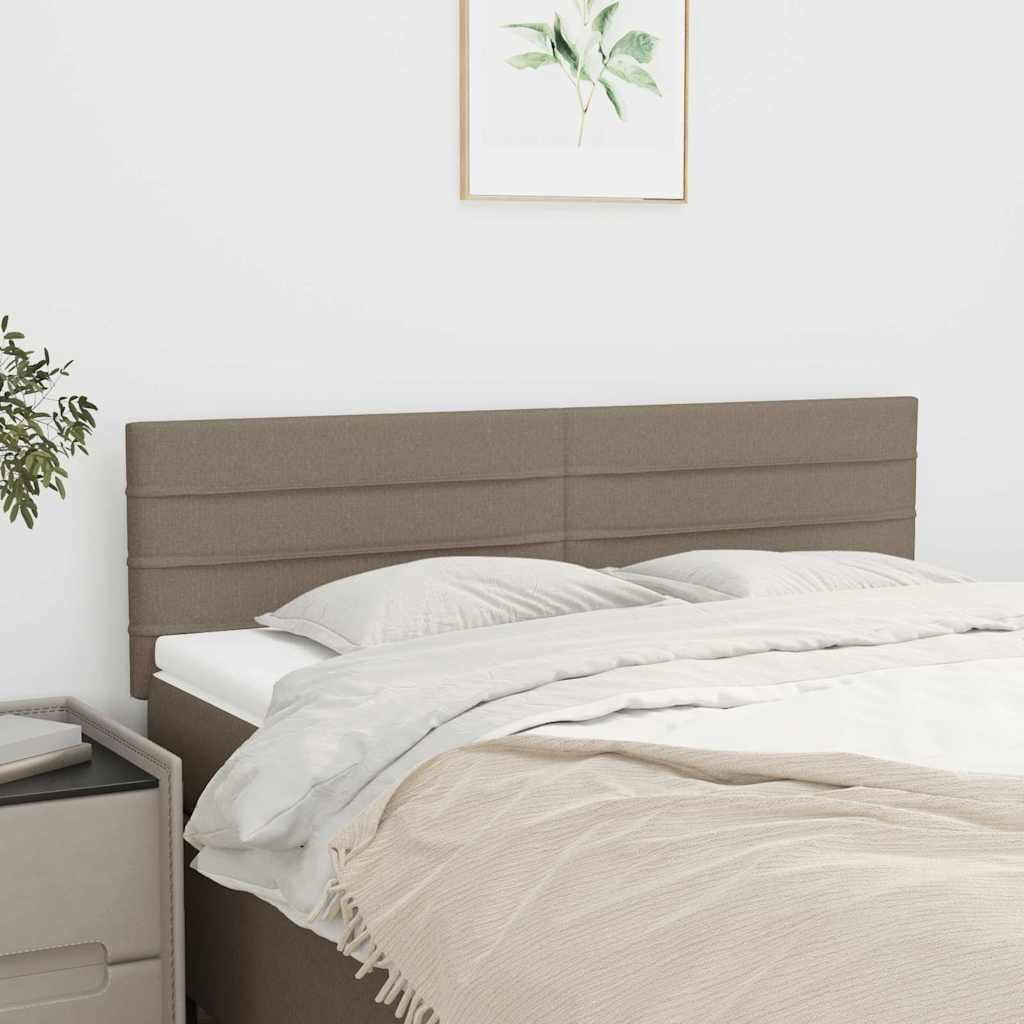 vidaXL Табла за легло бежово 144x5x78/88 см плат