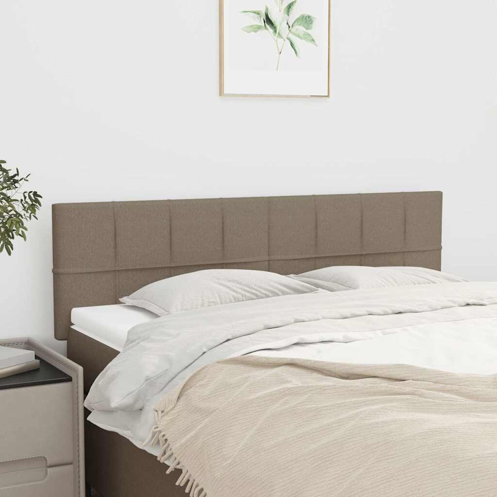vidaXL Табла за легло бежово 144x5x78/88 см плат