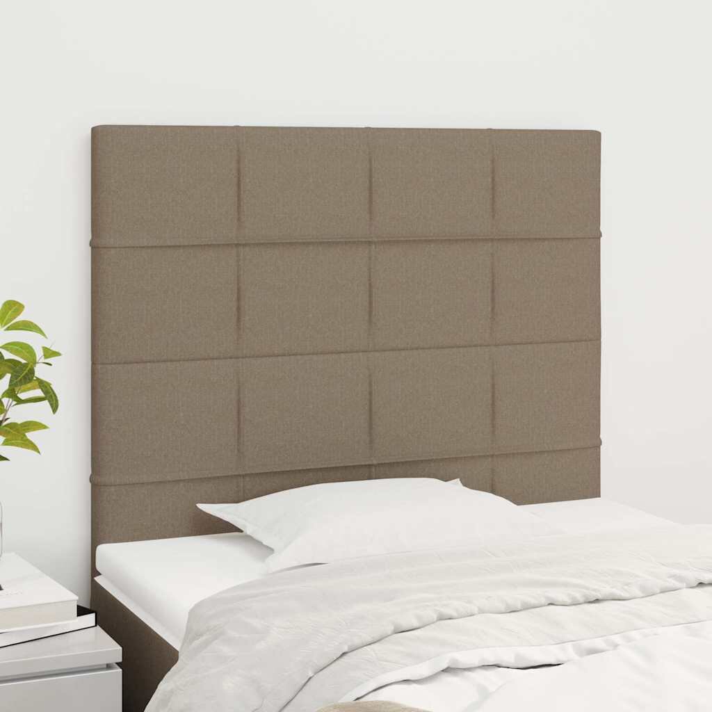 vidaXL Табла за легло бежово 80x5x118/128 см плат