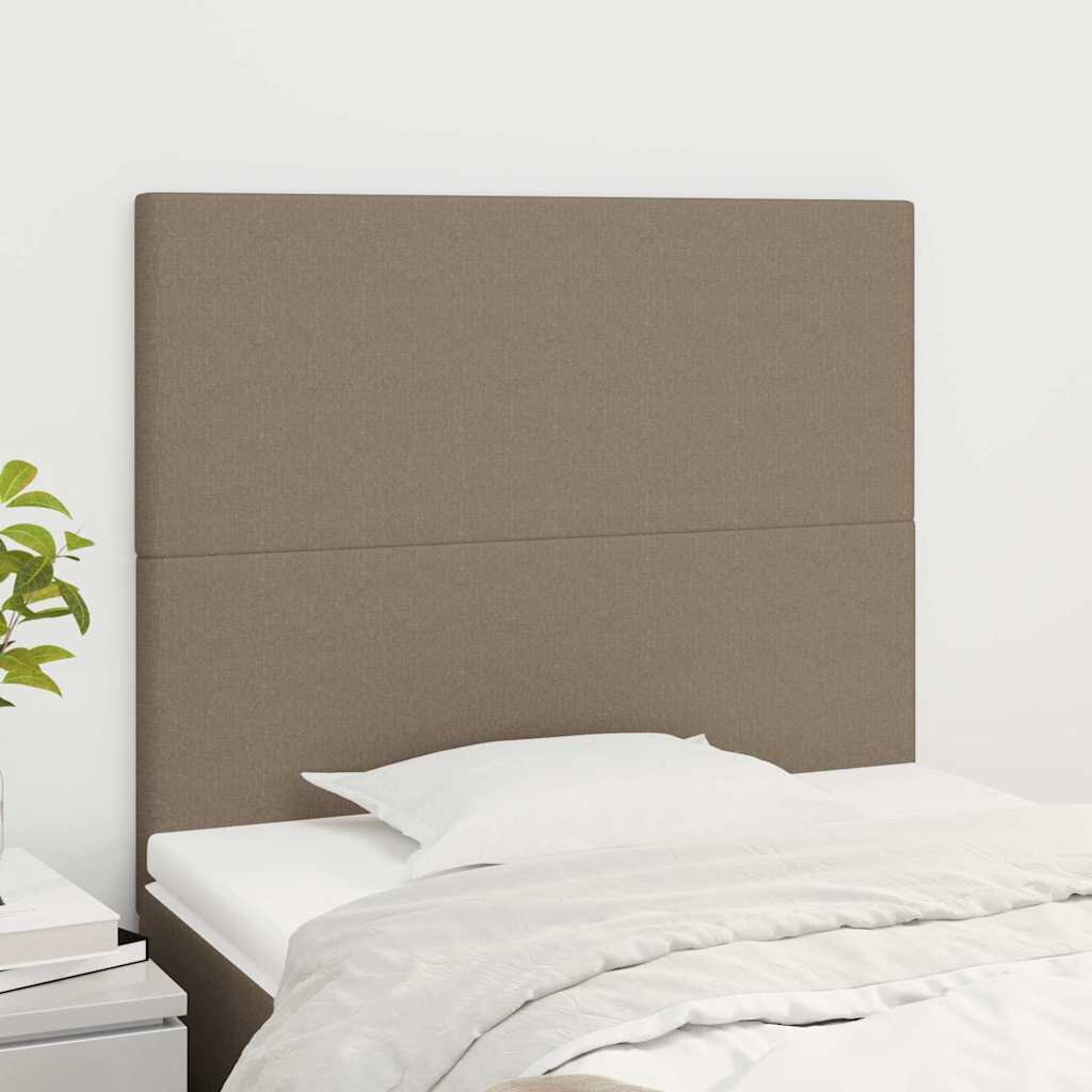 vidaXL Табла за легло бежово 90x5x118/128 см плат