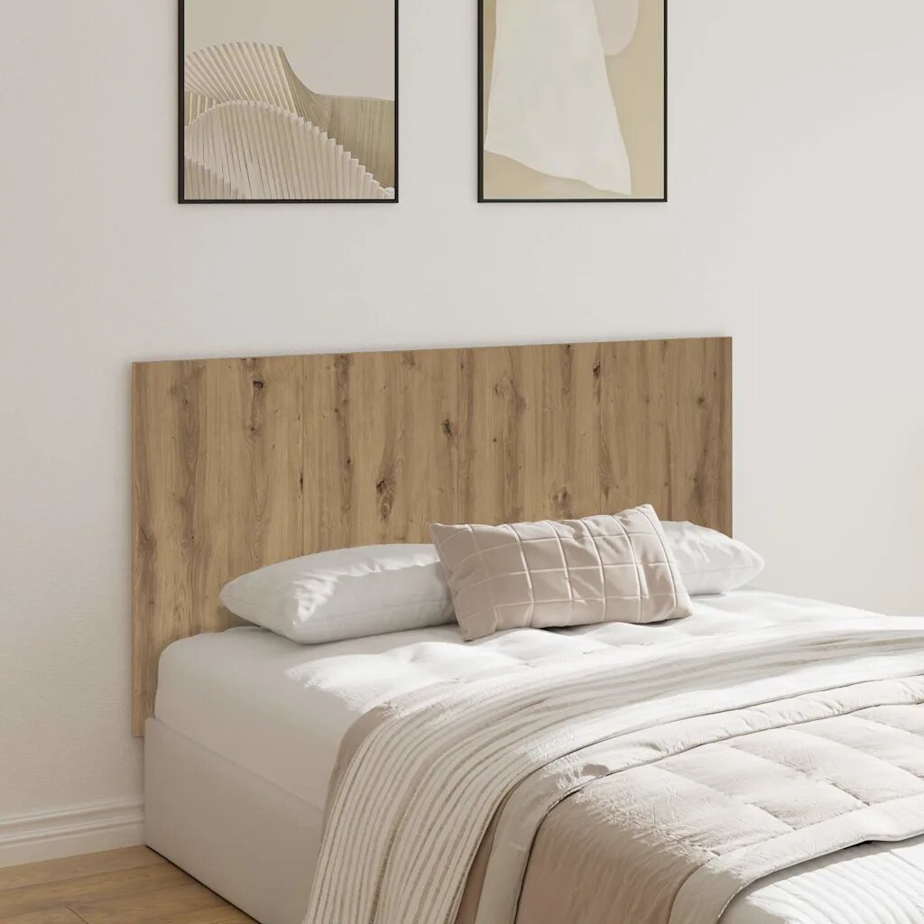 vidaXL Табла за легло дъбов художествен занаятчийски 160x15x80 см инженерно дърво