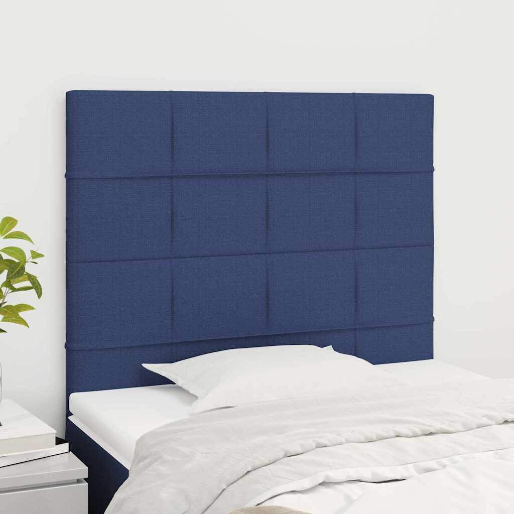 vidaXL Табла за легло синя 90x5x118/128 см плат